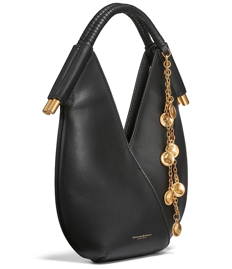 Donna Karan Baldwin Micro Gold Charm Detail Crossbody Shoulder Bag