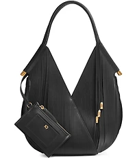 Donna Karan Baldwin Medium Lasercut Fringe Shoulder Bag