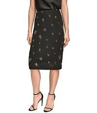 Donna Karan Beaded Embellished Pencil Skirt