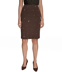 Donna Karan Beaded Pencil Skirt