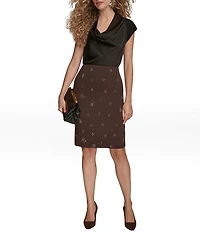 Donna Karan Beaded Pencil Skirt