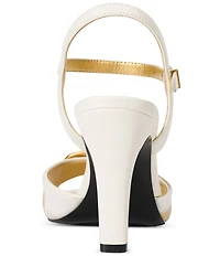 Donna Karan Becklyn Buckle Ornament Ankle Strap Dress Sandals