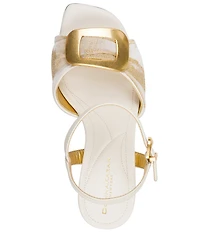 Donna Karan Becklyn Buckle Ornament Ankle Strap Dress Sandals