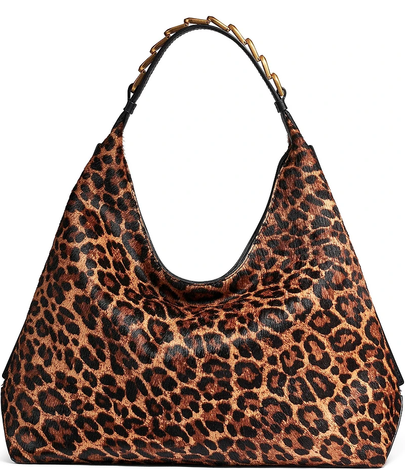 Donna Karan Belmore Leopard Slouch Small Shoulder Bag