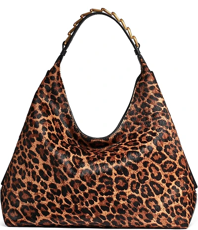 Donna Karan Belmore Leopard Slouch Small Shoulder Bag