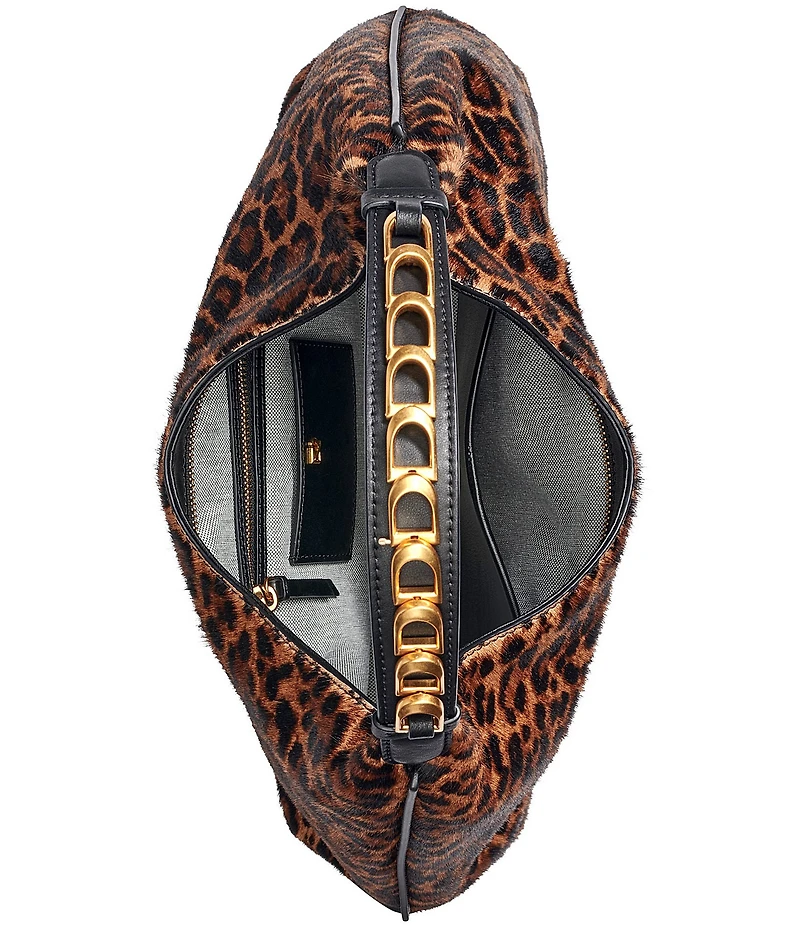 Donna Karan Belmore Leopard Slouch Small Shoulder Bag