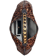 Donna Karan Belmore Leopard Slouch Small Shoulder Bag