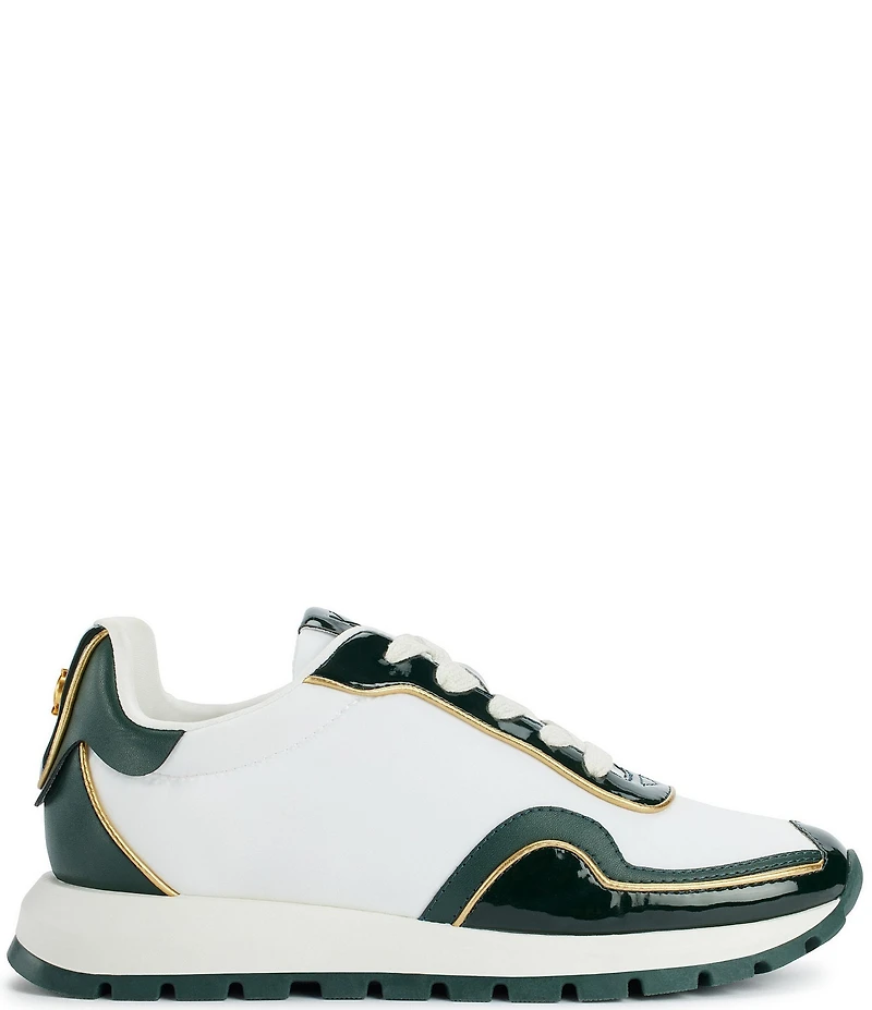 Donna Karan Binx Patent Lace Up Sneakers