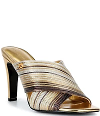 Donna Karan Breigh Metallic Dress Slides