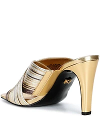 Donna Karan Breigh Metallic Dress Slides