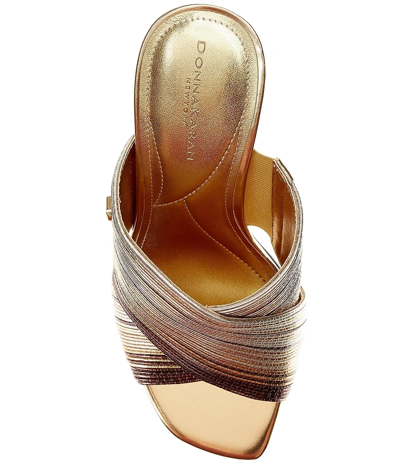 Donna Karan Breigh Metallic Dress Slides