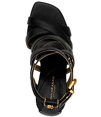 Donna Karan Briarrose Strappy Ankle Wrap Dress Sandals