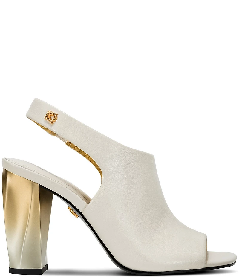 Donna Karan Brietta Leather Slingback Peep Toe Shooties