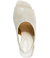 Donna Karan Brietta Leather Slingback Peep Toe Shooties