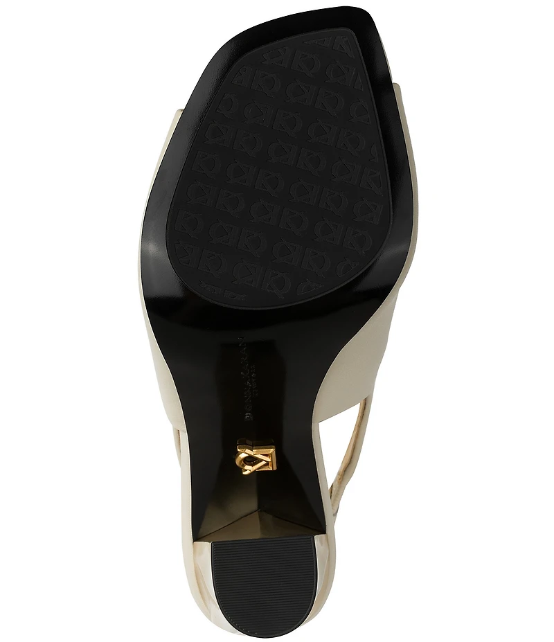 Donna Karan Brietta Leather Slingback Peep Toe Shooties