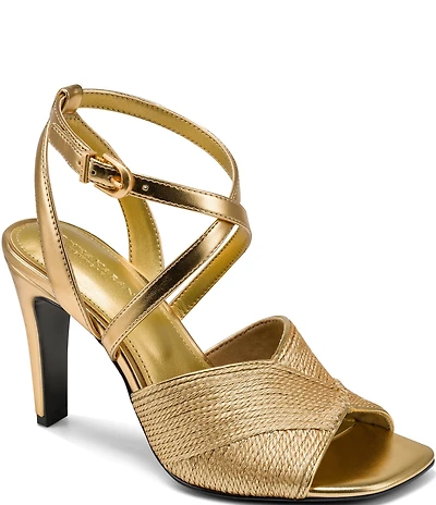 Donna Karan Brooks Strappy Metallic Sandals