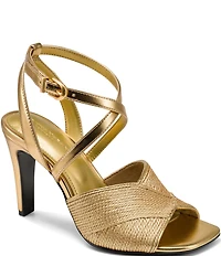 Donna Karan Brooks Strappy Metallic Sandals