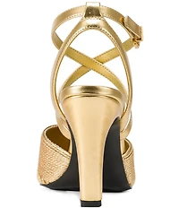 Donna Karan Brooks Strappy Metallic Sandals