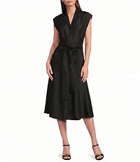Donna Karan Button Down Midi Shirtdress