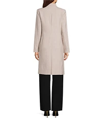 Donna Karan Button Sleeve Open Front Topper Jacket