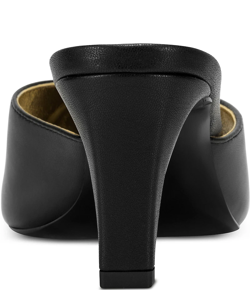 Donna Karan Byrony Leather Logo Ornament Dress Slide Sandals