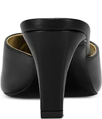 Donna Karan Byrony Leather Logo Ornament Dress Slide Sandals