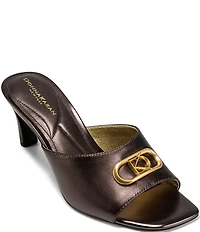 Donna Karan Byrony Logo Ornament Dress Slide Sandals