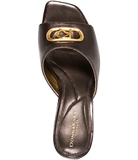 Donna Karan Byrony Logo Ornament Dress Slide Sandals