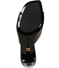 Donna Karan Byrony Logo Ornament Dress Slide Sandals