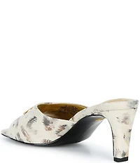 Donna Karan Byrony Metallic Leopard Print Slide Dress Sandals