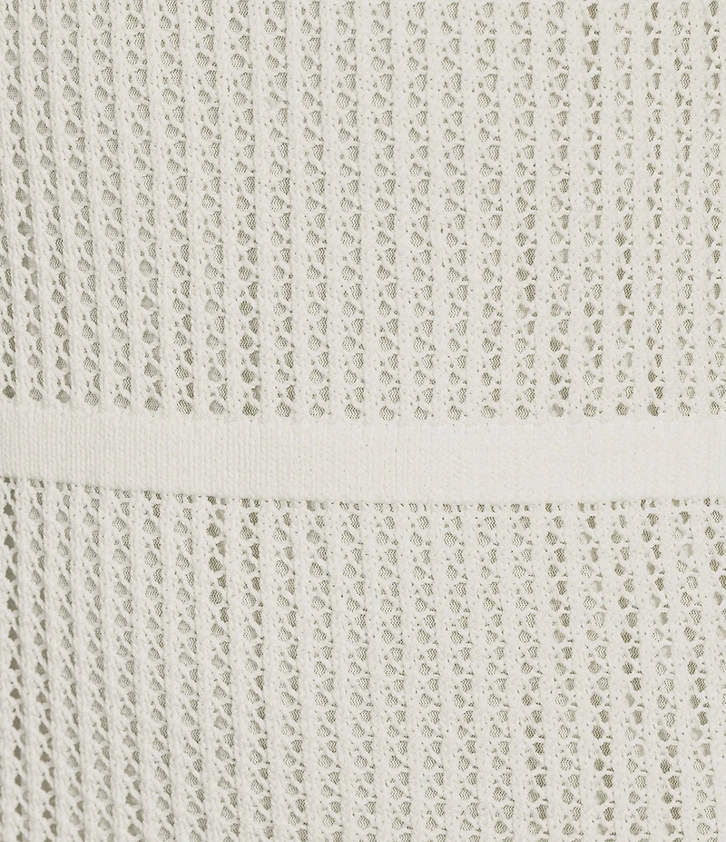 Donna Karan Cap Sleeve Mock Neck Knit Midi Dress