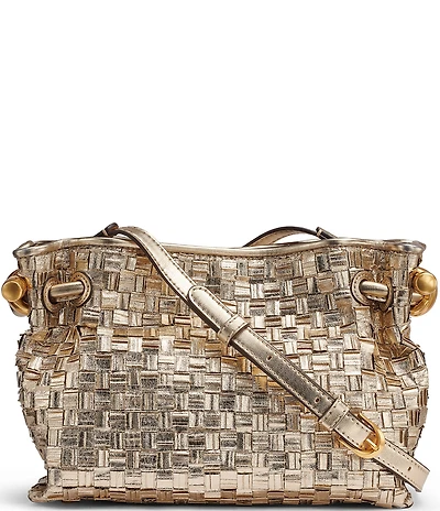 Donna Karan Cashmere Metallic Woven Crossbody Bag