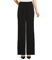 Donna Karan Charmeuse High Waist Wide Leg Pants