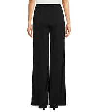 Donna Karan Charmeuse High Waist Wide Leg Pants