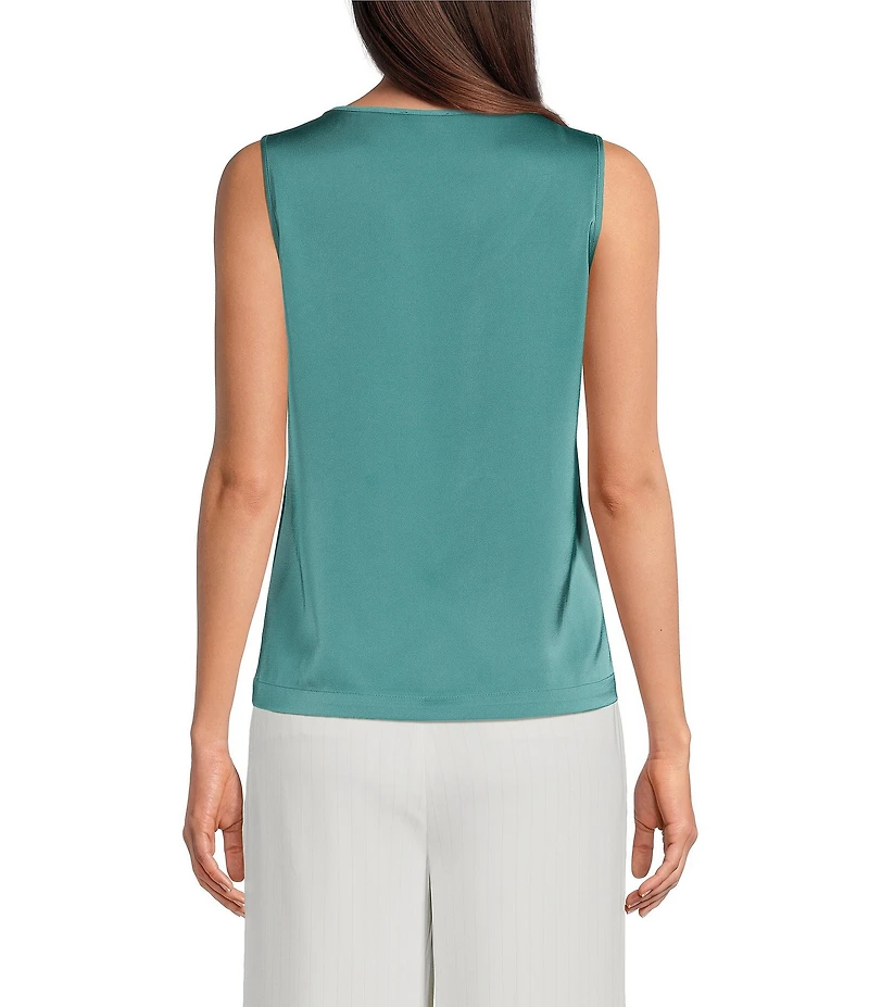 Donna Karan Charmeuse Scoop Neck Sleeveless Cami