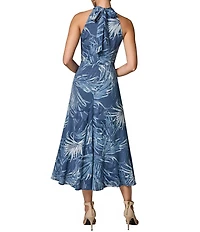 Donna Karan Chiffon Halter Neck Midi Dress