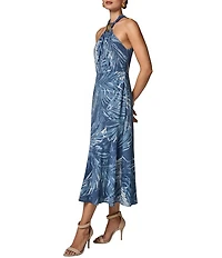 Donna Karan Chiffon Halter Neck Midi Dress