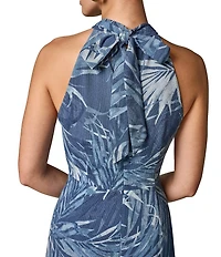 Donna Karan Chiffon Halter Neck Midi Dress