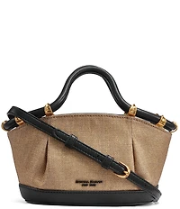 Donna Karan Chiffon Canvas Contrast Trim Crossbody Bag