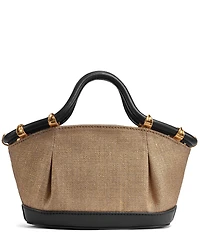 Donna Karan Chiffon Canvas Contrast Trim Crossbody Bag