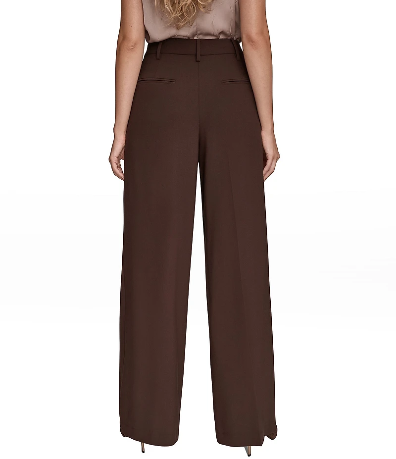Donna Karan City Bi Stretch High Rise Wide Leg Pants
