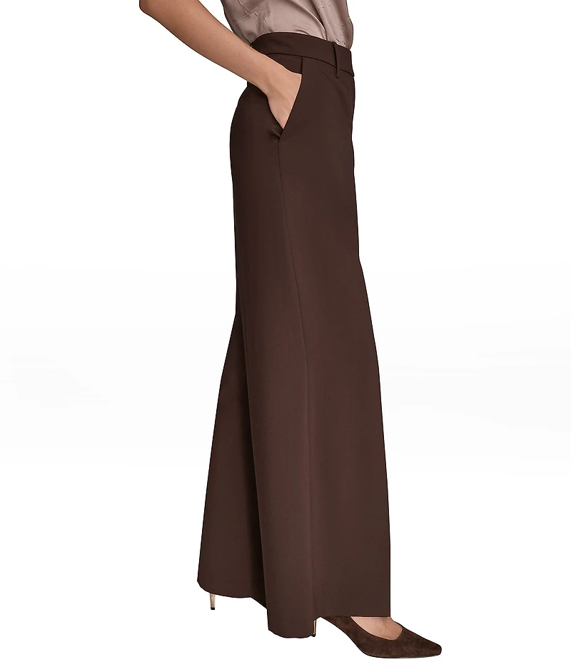 Donna Karan City Bi Stretch High Rise Wide Leg Pants