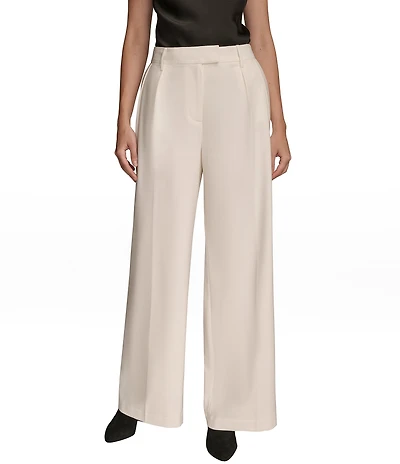 Donna Karan City Bi Stretch High Rise Wide Leg Pants