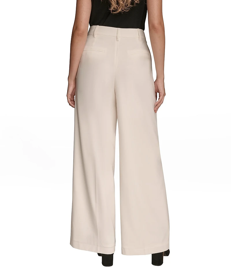 Donna Karan City Bi Stretch High Rise Wide Leg Pants