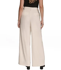 Donna Karan City Bi Stretch High Rise Wide Leg Pants