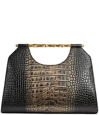 Donna Karan Commack Metallic Crocodile Satchel Bag