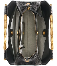 Donna Karan Commack Metallic Crocodile Satchel Bag