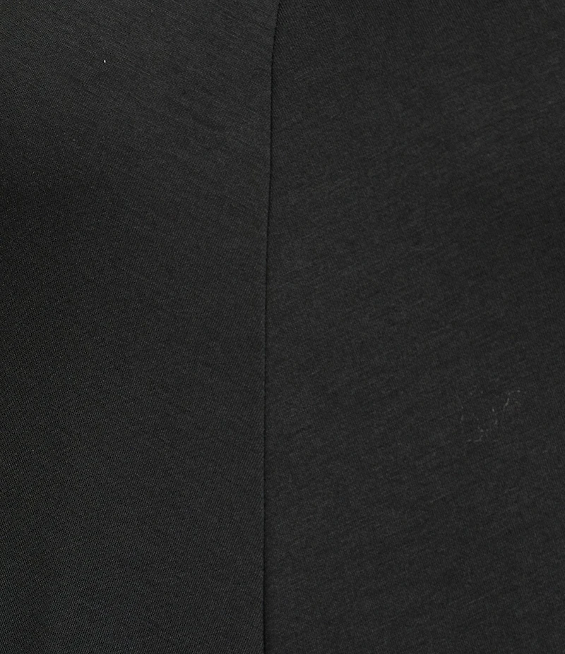 Donna Karan Concord Scuba Crew Neck Sleeveless Tie Waist Belted Sheath Midi Dress