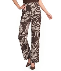 Donna Karan Coordinating Cotton Sateen High-Rise Wide Leg Pants