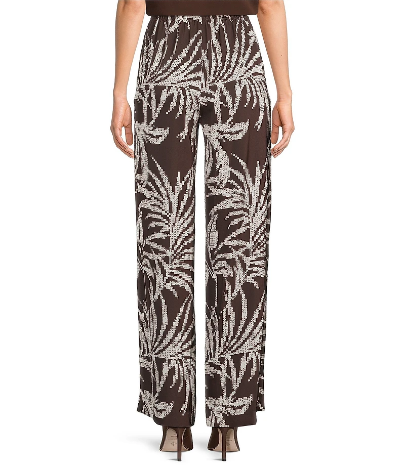Donna Karan Coordinating Cotton Sateen High-Rise Wide Leg Pants